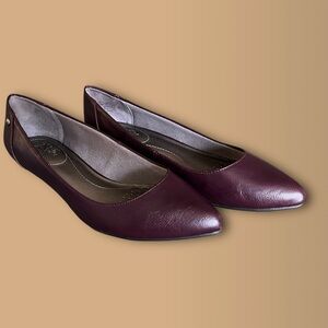 LifeStride Soft System Flats | Burgundy Comfort Flex | Size 9.5W